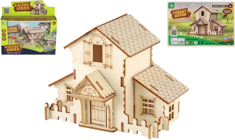 Holz-3D-Puzzle-Häuschen – kreative Bausatz ohne Klebstoff