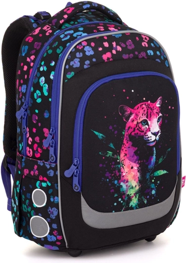 Topgal Schulrucksack LORI mit Neon-Leopard