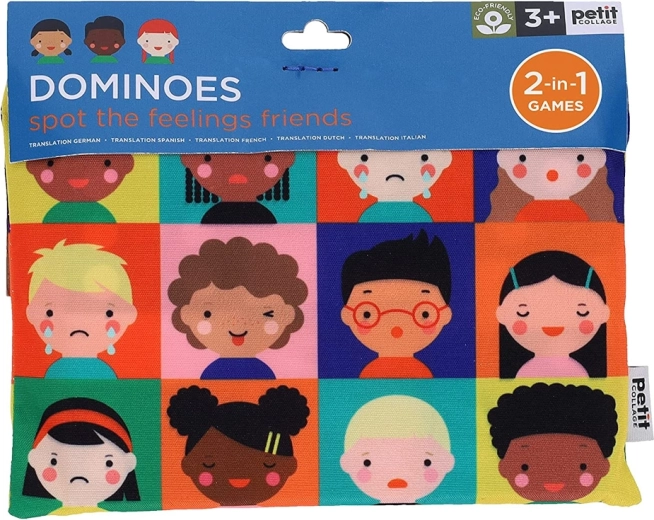 Petit Collage Domino 2-in-1 Gefühle und Zahlen