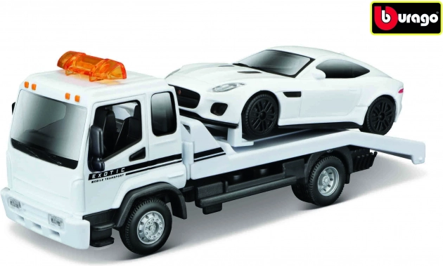 Bburago Abschleppwagen mit Jaguar F-Type R Dynamic (V6) 1:43