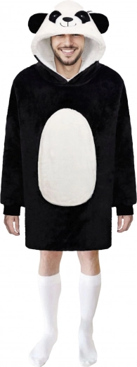 Wärmende Hoodie-Decke mit Kapuze PANDA Cozy Noxxiez für Teenager und Erwachsene