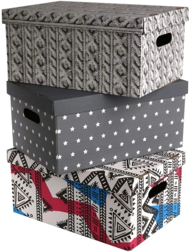 Dekorative Aufbewahrungsbox mit Deckel 45 × 30 × 21 cm