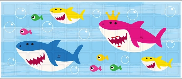 Dekorative Hai-Wandsticker – wasserfeste Wanddekoration 13 × 30 cm
