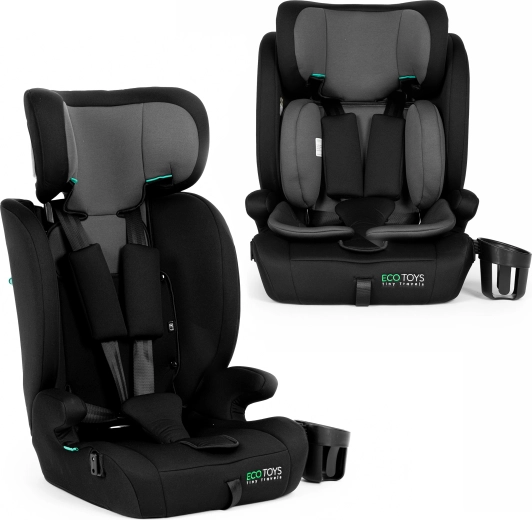 ECOTOYS Kinderautositz 76–150 cm (R129) mit Getränkehalter