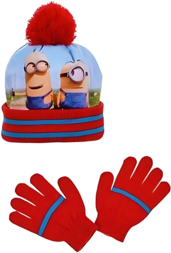 Rote Mütze und Handschuhe der Minions – Größe: 54