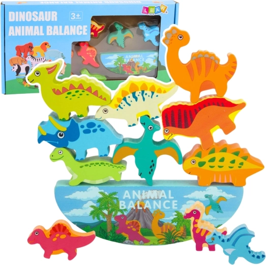 Holz-Balancespiel Dinosaurier Montessori, 12 Teile