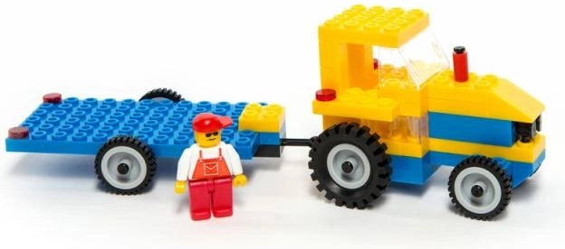 Baukasten Traktor mit Anhänger 84 Teile