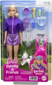 Barbie Puppe auf Ausflug mit Hündchen Malibu
