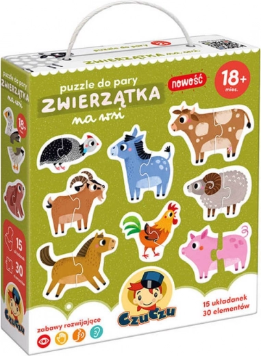 CzuCzu Puzzle-Paare – Bauernhoftiere (18+ Monate)