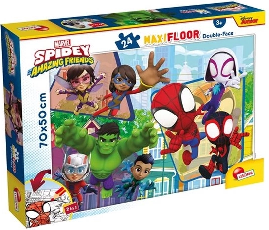 Lisciani Marvel Spidey und seine fantastischen Freunde – Maxi-Bodenpuzzle 24 Teile (70 × 50 cm)