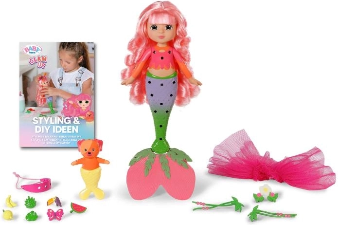 BABY born Glam Up Meerjungfrau Sunshine mit farbwechselndem Haar