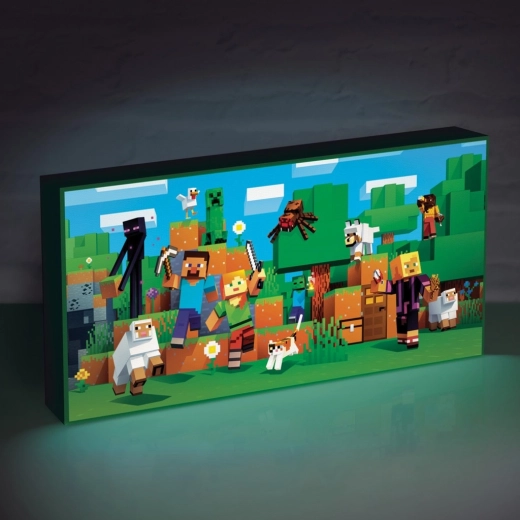 Leuchtbild Minecraft fürs Kinderzimmer