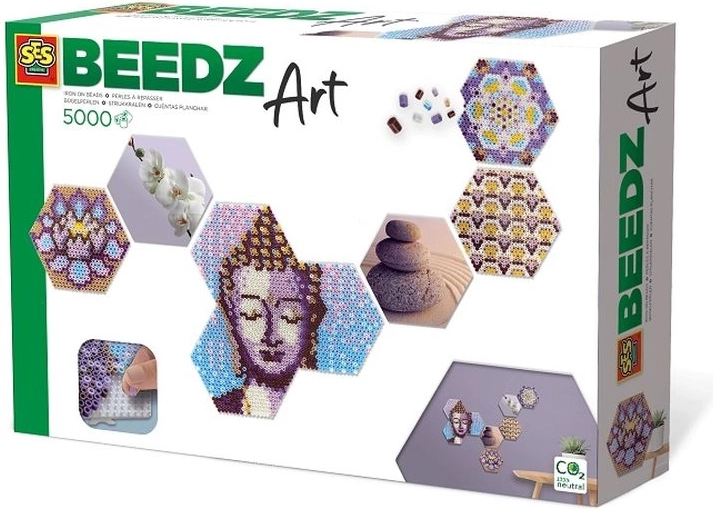 SES BeedzArt orientalische Motive – Bügelperlen-Set für sechseckige Steckplatten
