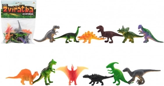 Mini Dinosaurier – Kunststofffiguren 6-7 cm, 12 Stk.