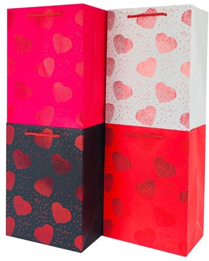 Papier-Geschenktasche Toro mit Herzen 32 × 26 × 12 cm