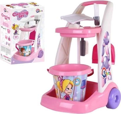 Set für kleine Haushaltshilfe mit Reinigungswagen (6 Stk.)