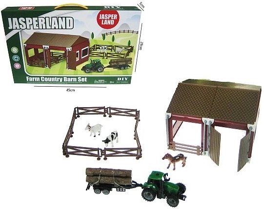 Bauernhof-Spielset mit Traktor und Tieren (51 Teile)