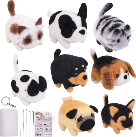 Kreativset zum Trockenfilzen von Tierchen DIY - 1 Stück