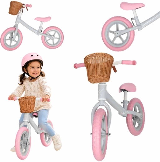 Laufrad Trike Fix Balance mit Körbchen, rosa