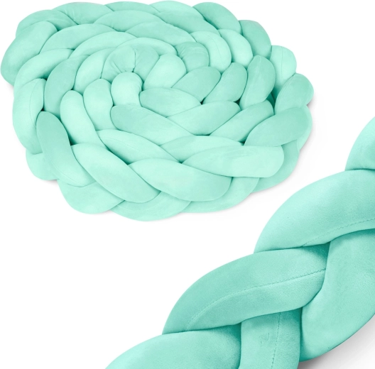 Gestrickter Bettnestchen‑Zopf 3 m – mint