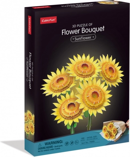 3D-Puzzle großer Blumenstrauß – Sonnenblumen