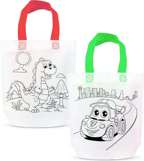 Geschenktasche zum Ausmalen mit 4 Filzstiften – 1 Stück