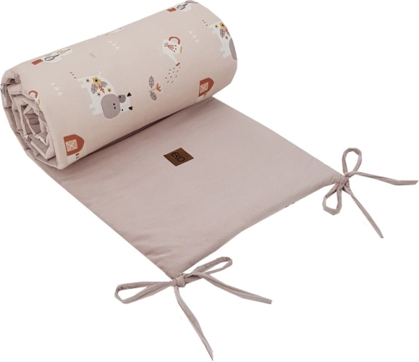 Eko Bettnestchen Velvet Bees Beige