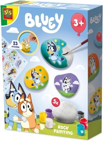 SES Bluey Set zum Bemalen von Steinen