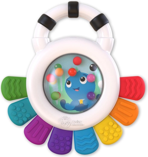 Sensorische Rassel und BPA-freier Beißring Outstanding Opus 3M+
