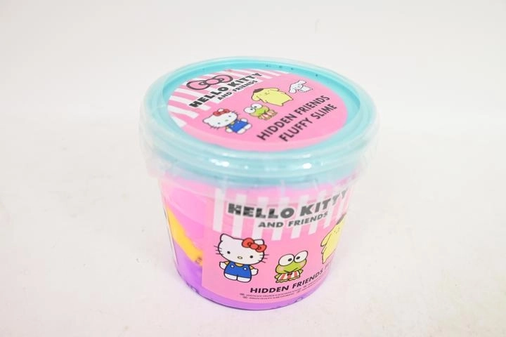 Hello Kitty and Friends Fluffy Slime im Eimer mit Überraschung (Mini-Figur)