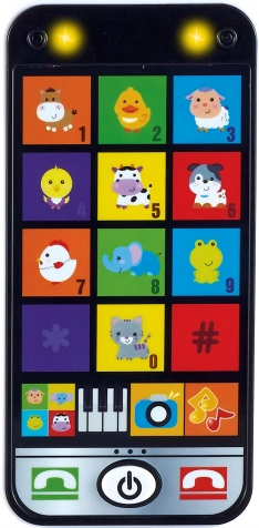 Interaktives Kinder-Smartphone mit Licht und Tönen 6,5 × 13,5 cm