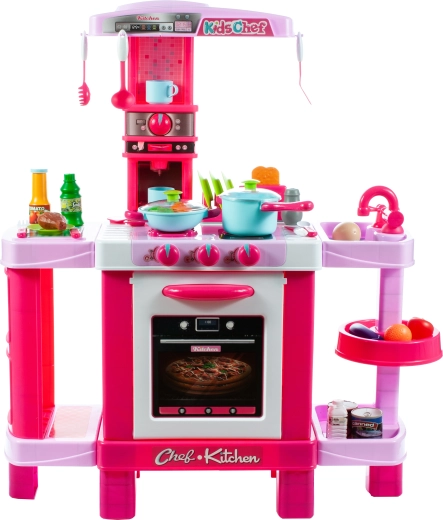 Induktionsküche Kleiner Koch mit Licht und Sound, rosa