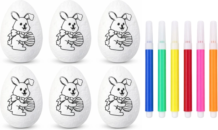 Sechs bunte Stifte im Set
