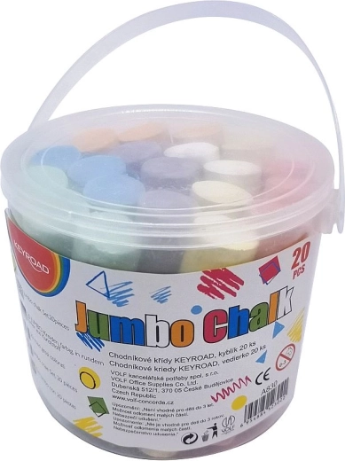 Gehwegkreiden Keyroad Jumbo, Eimer 20 Stk.