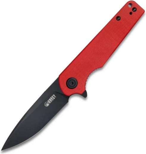 Kubey Wolverine KU233E Taschenmesser 7,4 cm, Dark Stonewash, rotes G10