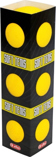 Schaumbälle für Softtennis EFKO gelb 6,5 cm (3 Stk.)