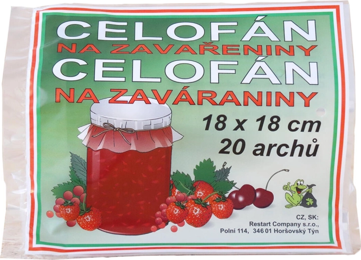Cellophanbögen zum Einkochen 18 × 18 cm (20 Stk.)