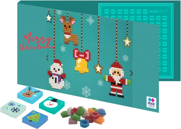 Pixie Crew Weihnachtskarte und Grußkarte mit Geschenk im Inneren