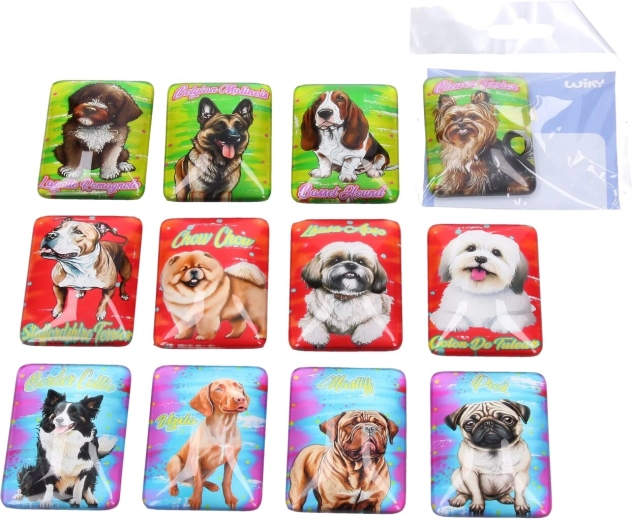 Glasmagnet Hund 4,6 × 6,8 cm – Motivmix