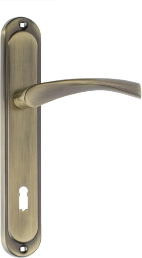 Türbeschlag ATENA mit Schließzylinder 90 mm, Patina