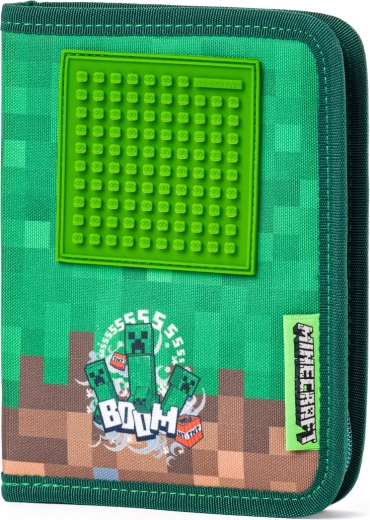 Pixie Crew & Minecraft einstöckiges Schulmäppchen mit Pixel-Panel