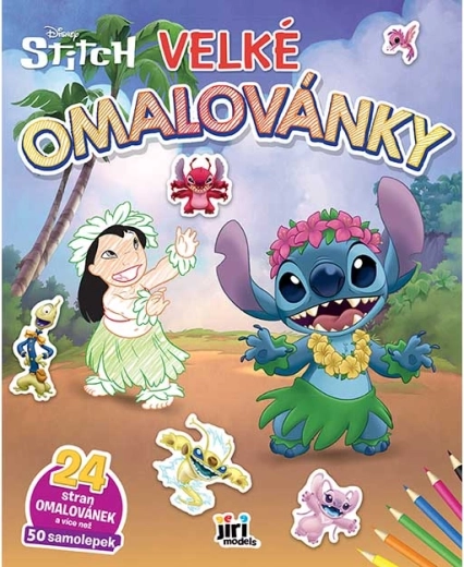 Großes Lilo & Stitch Malbuch mit Stickern