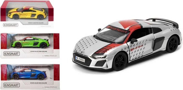 Audi R8 Metallmodell 1:36 mit Aufzieh-Antrieb