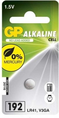 Alkalische Knopfzellenbatterien GP LR41 10 Stk.
