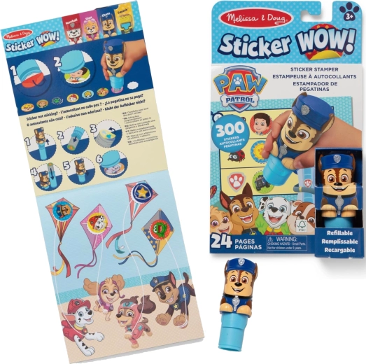 Melissa & Doug Sticker wow! Paw Patrol Chase Sticker-Stempel mit Aktivitätsbuch - 1 Stück