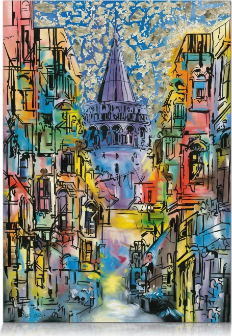 Metallisches Puzzle Galata-Turm 1000 Teile