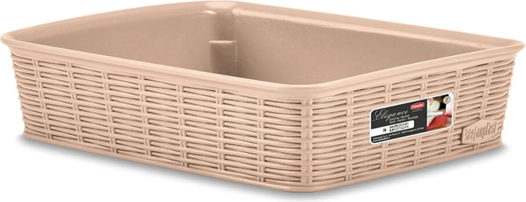 Korb Elegance beige 25 × 19,5 × 6 cm