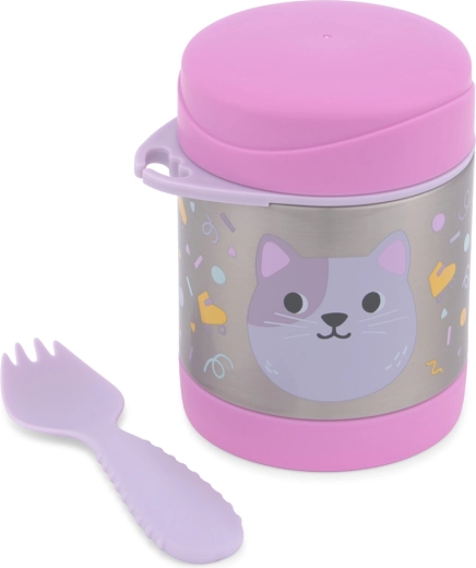 Skip Hop Thermobehälter für Essen mit Spork – Kätzchen