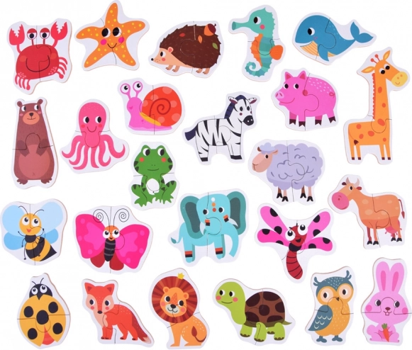 Bunte Kinderpuzzles Tiere – 24 Teile