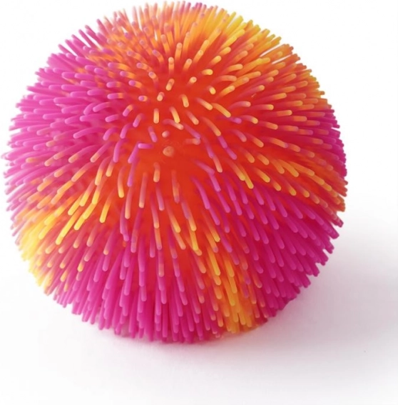 Zerzauster Regenbogenball mit Licht - Orange-rosa